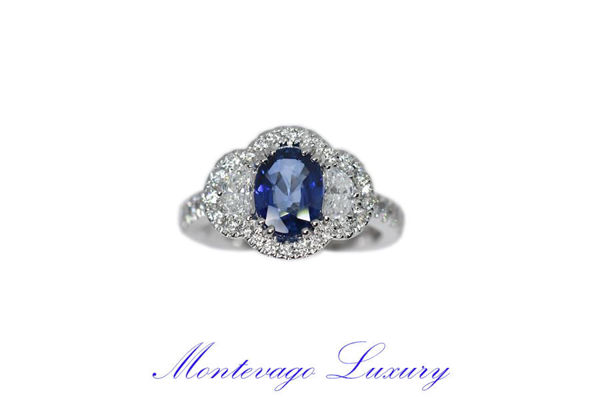 Picture of ANELLO CON ZAFFIRO 1.68 E DIAMANTI 1 CT