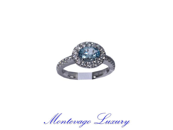 Picture of ANELLO ACQUAMARINA E DIAMANTI