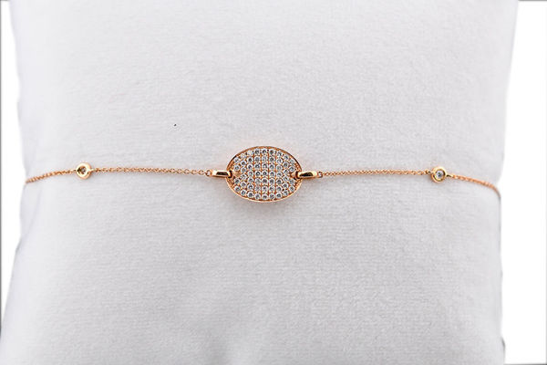 Picture of BRACCIALE "OVALE" ORO ROSA E DIAMANTI