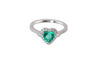 Picture of ANELLO CUORE SMERALDO E DIAMANTI