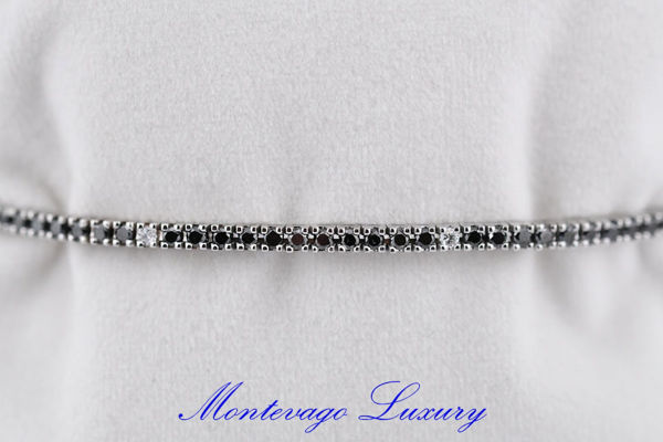 Immagine di BRACCIALE TENNIS DIAMANTI NERI 2.58 CT E DIAMANTI BIANCHI