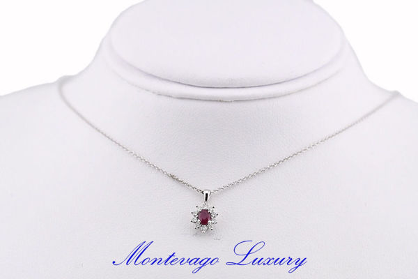 Immagine di COLLANA CON PENDENTE CON RUBINO 0.27 CT