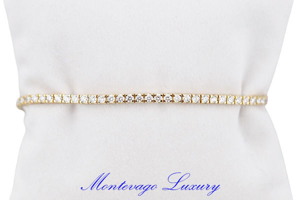 Immagine di BRACCIALE TENNIS ORO GIALLO CON DIAMANTI 4,50 CT
