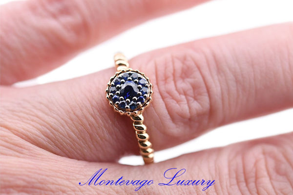 Immagine di ANELLO ORO GIALLO CON ZAFFIRI 0,43 CT