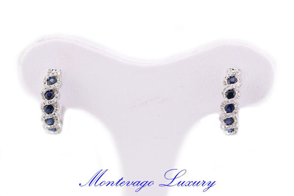 Picture of CERCHI ORO BIANCO CON ZAFFIRI E DIAMANTI
