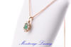 Picture of COLLANA ORO ROSA CON PENDENTE DI SMERALDO E DIAMANTI