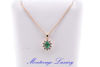 Picture of COLLANA ORO ROSA CON PENDENTE DI SMERALDO E DIAMANTI