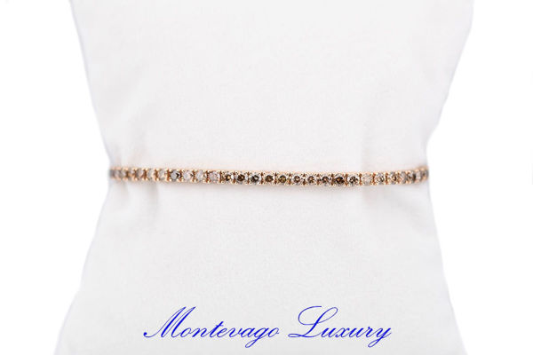 Immagine di BRACCIALE TENNIS CON DIAMANTI BROWN 8,11 CT