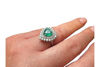 Immagine di ANELLO CON SMERALDO A CUORE 1.63 CT E DIAMANTI