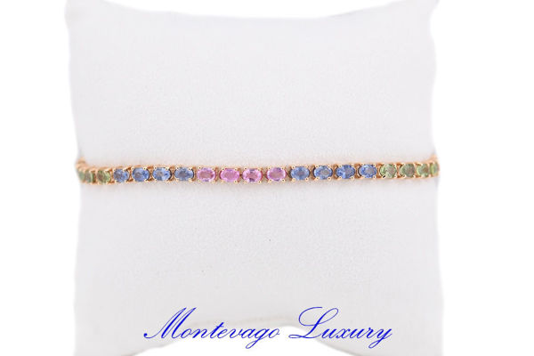 Picture of BRACCIALE TENNIS ZAFFIRI MULTICOLOR 9.18 CT