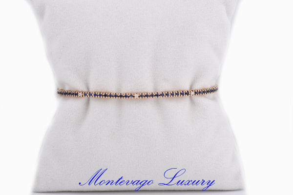 Immagine di BRACCIALE TENNIS CON ZAFFIRI 1.74 CT E DIAMANTI