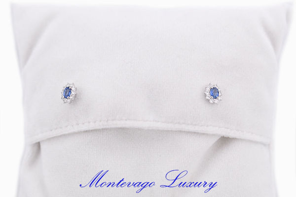 Picture of ORECCHINI CON ZAFFIRI 0,39 CT E DIAMANTI
