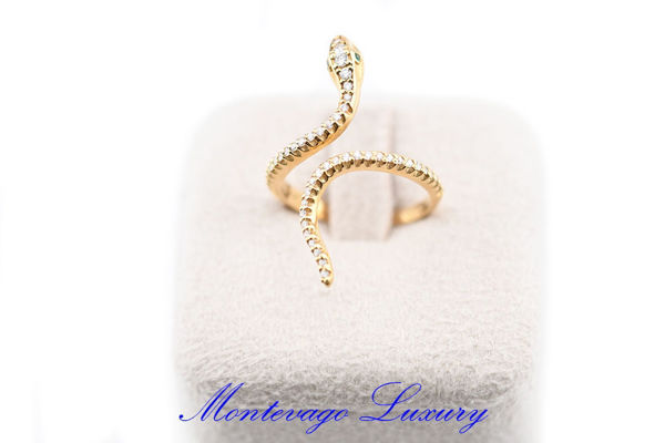 Immagine di ANELLO SERPENTE CON DIAMANTI 0.25 CT