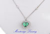 Picture of COLLANA CON PENDENTE CUORE DI SMERALDO E DIAMANTI