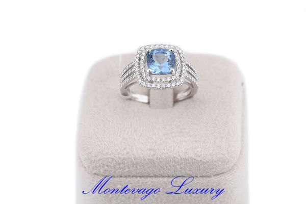 Picture of ANELLO CON ACQUAMARINA 2.09 CT E DIAMANTI
