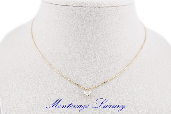 Picture of COLLANA ORO GIALLO CON CUORE DI DIAMANTE